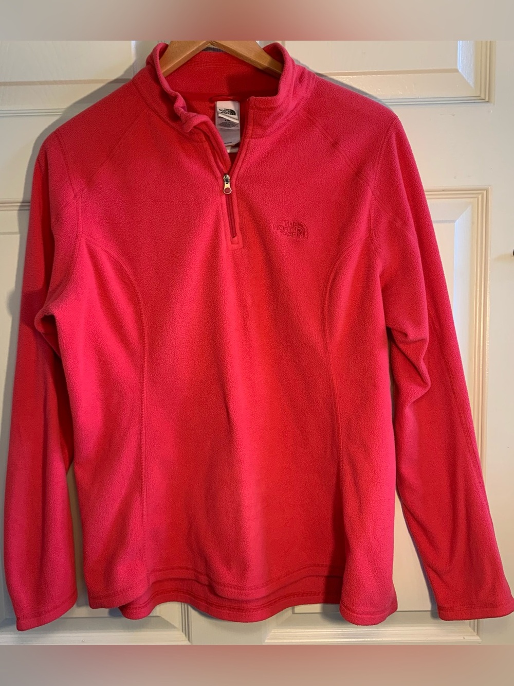 The North Face TKA 100 Glacier 1/4 Zip Fleece Pullover Pink Womens L Gorpcore